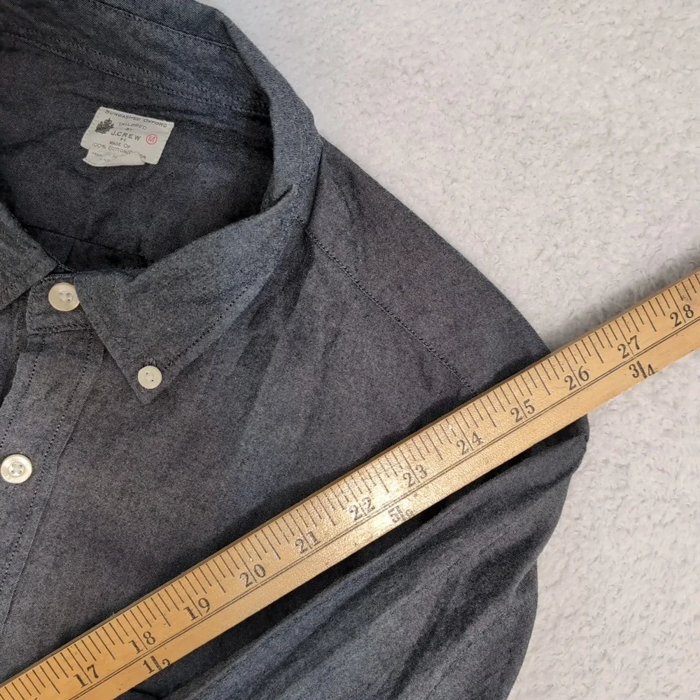 J Crew Shirt Mens Medium‎ Shiny Gray Button Down Preppy Long Sleeve Casual